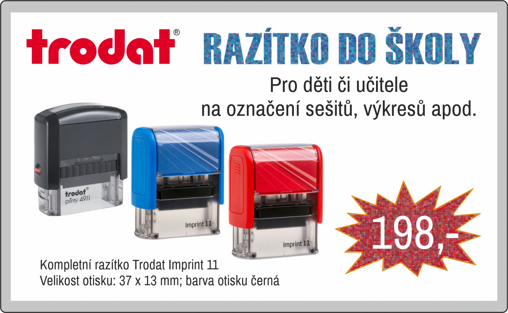 Akce - razítko do školy
