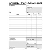  Účtenka za hotové A6, NCR, 2x50 listů, číslovaná