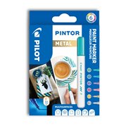  Pilot Pintor Metal - akrylové popisovače, sada 5+1