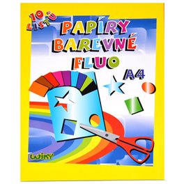 Barevné papíry A4/180, 10 listů Barevné papíry A4/180, 10 listů