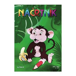 Náčrtník A4, 40 listů, žluté listy Náčrtník A4, 40 listů, žluté listy