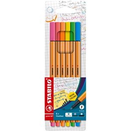  Popisovač Stabilo Point 88 liner neon, sada 6 ks