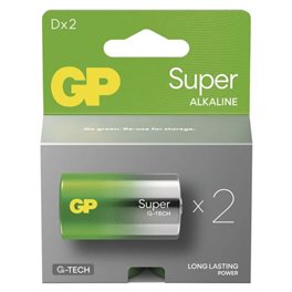  Baterie alkalická SUPER, 1.5V, velký monočlánek D