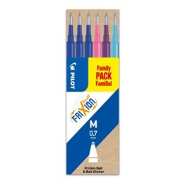  Náplň pro Pilot FriXion Ball/Clicker, hrot 0.7, 6 ks mix