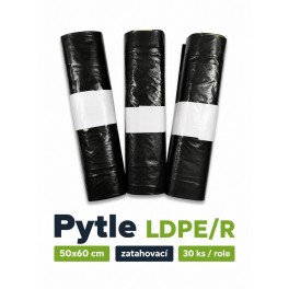 Odpadkov&eacute; pytle LDPE 35l, zatahovac&iacute;, 30 ks