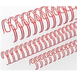 Kovové hřbety 3:1 9.5 mm (3/8") červené