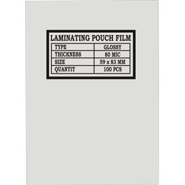 Laminovací fólie 59 x 83 mm, 80 mic. Laminovací fólie 59 x 83 mm, 80 mic.