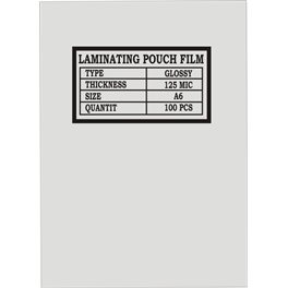 Laminovací fólie A6, 125 mic. Laminovací fólie A6, 125 mic.