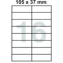  Samolepící etikety 16 etiket/arch (105 x 37 mm)