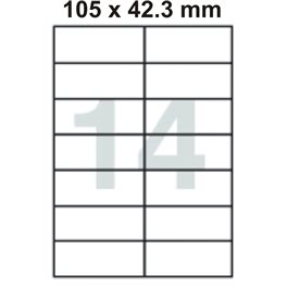  Samolepící etikety 14 etiket/arch (105 x 42.3 mm)