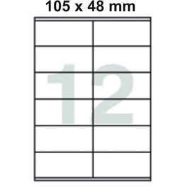  Samolepící etikety 12 etiket/arch (105 x 48 mm)