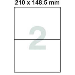 Samolepící etikety 2 etikety/arch (210 x 148.5 mm) Samolepící etikety 2 etikety/arch (210 x 148.5 mm)