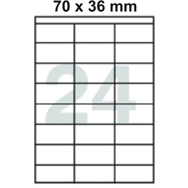 Samolepící etikety 24 etiket/arch (70 x 36 mm) Samolepící etikety 24 etiket/arch (70 x 36 mm)