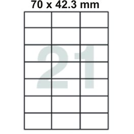  Samolepící etikety 21 etiket/arch ( 70 x 42.3 mm)
