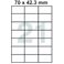  Samolepící etikety 70 x 42.3 mm