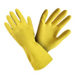 Rukavice úklidové, latexové, žluté Rukavice úklidové, latexové, žluté