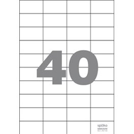 Samolepící etikety 40 etiket/arch (52,5 x 29,7 mm) Samolepící etikety 40 etiket/arch (52,5 x 29,7 mm)