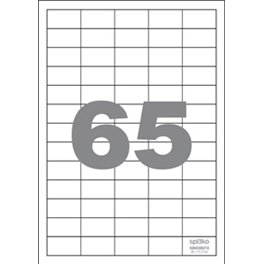 Samolepící etikety 65 etiket/arch (38.1 x 21.2 mm) Samolepící etikety 65 etiket/arch (38.1 x 21.2 mm)
